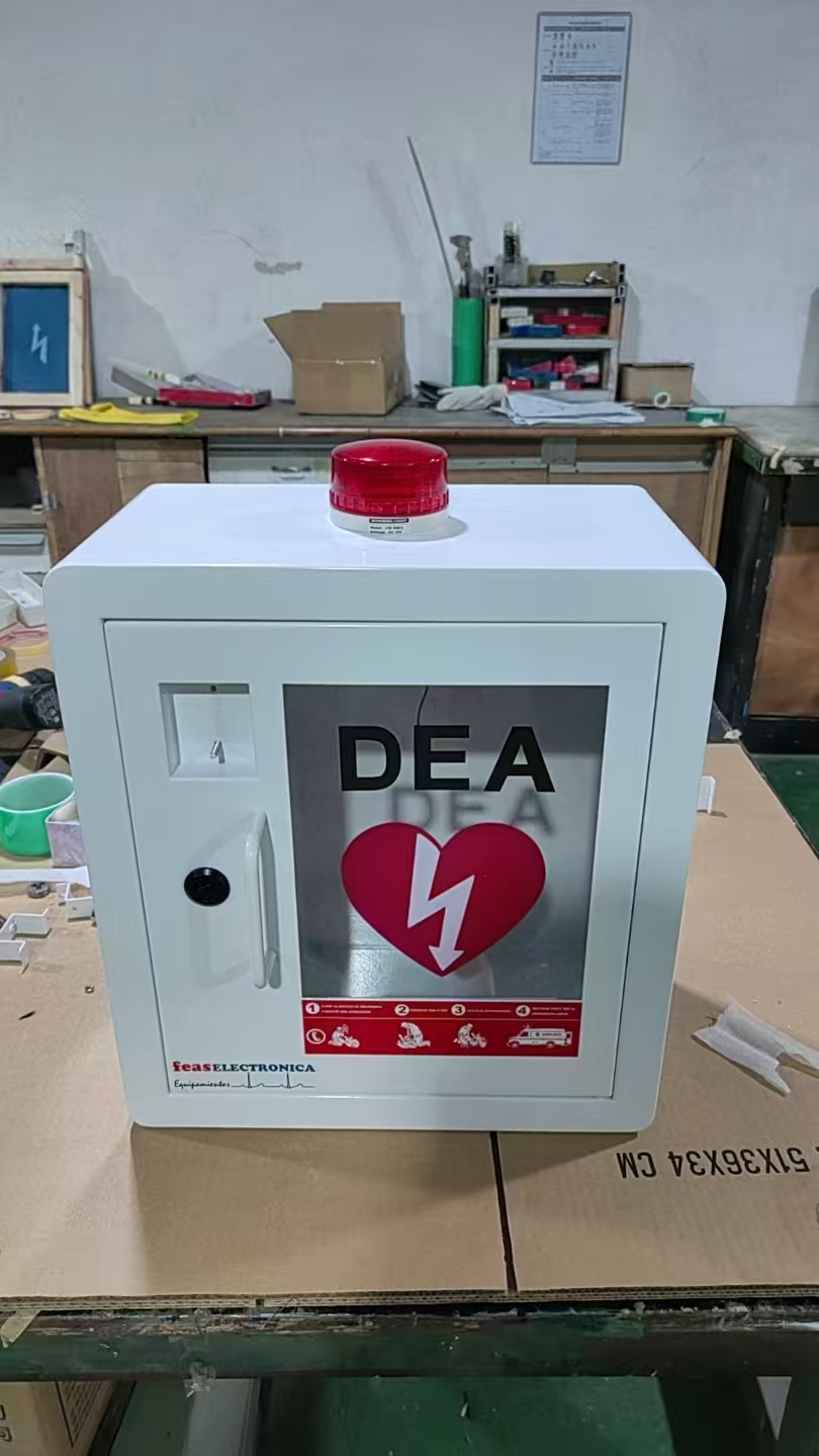 带警报的壁挂式 AED 柜